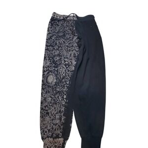Awake NY Black Bleached Doodle Graphic Sweatpants Mens Size M Streetwear Fashion